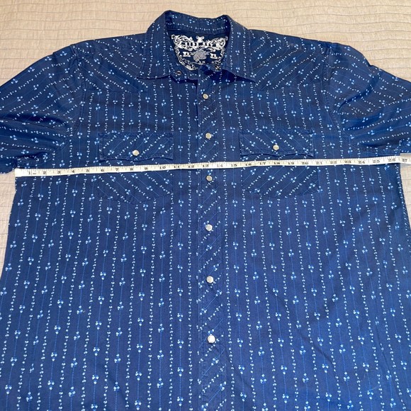Side Out Men's Retro Pearl Snap Shirt Size XL - Picture 4 of 6